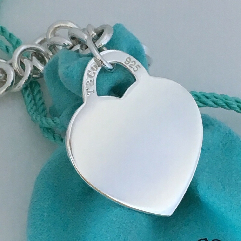 18" Vintage Return to Tiffany & Co Jumbo Extra Large Heart Tag Toggle Necklace - Picture 8 of 8